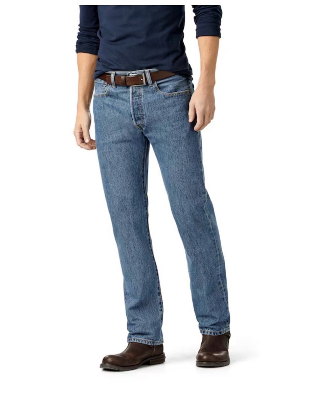 Levi's 501s Men's Blue Straight-Leg, Button Fly Jeans